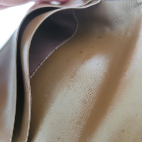 Valentino Bifold Card Bill Holder Brown Wallet Medium Vintage Kisslock Italian - Picture 5 of 11